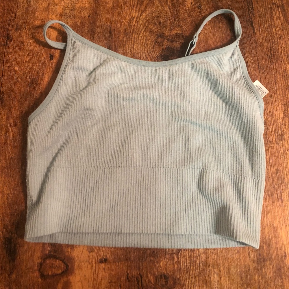 Blue sports bra